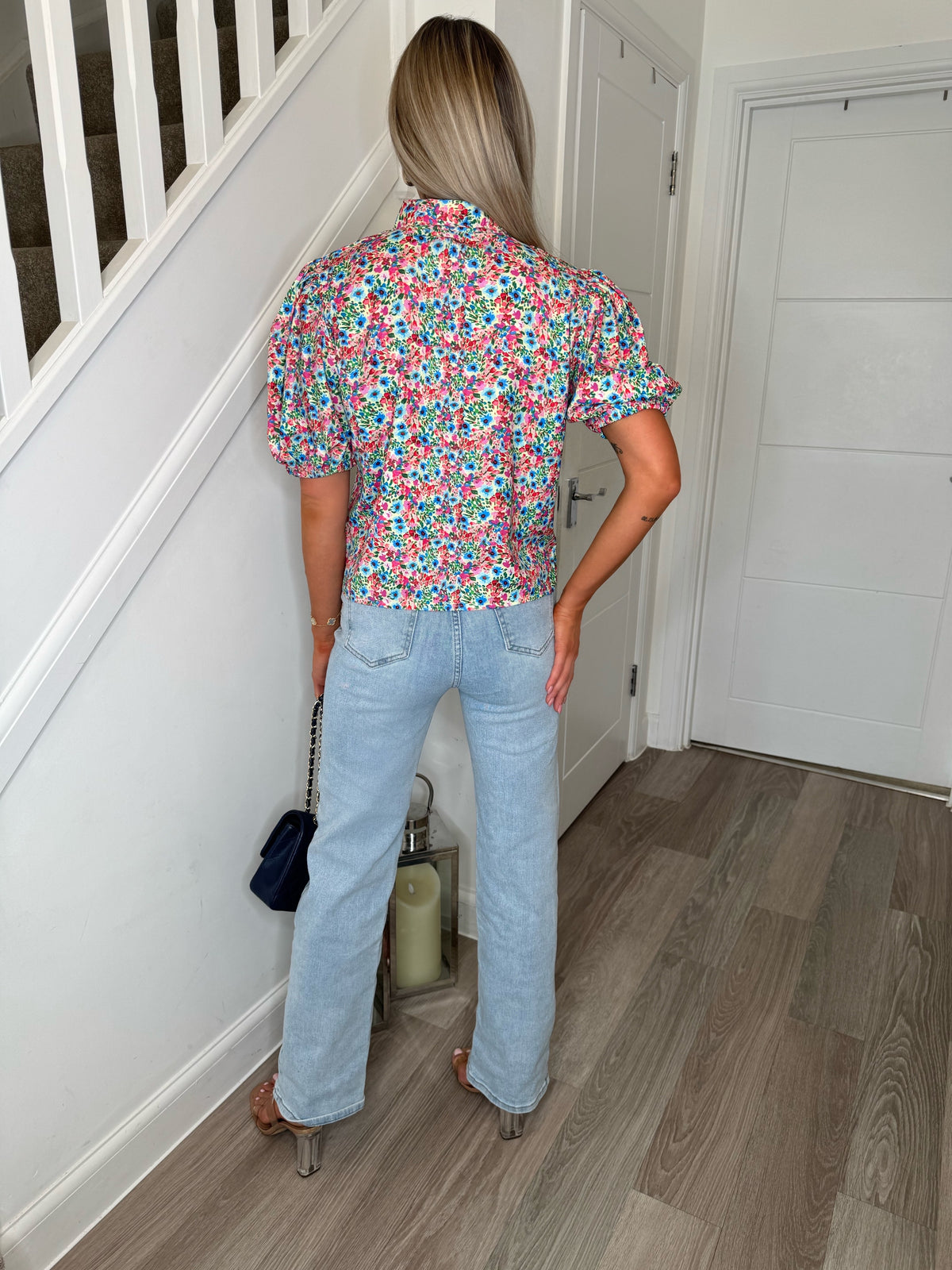 Riley Ditsy Floral Balloon Sleeve Collared Shirt