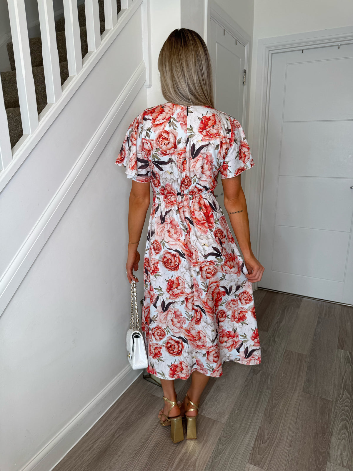 Kinsley Ombre Marigold Floral Slit Dress