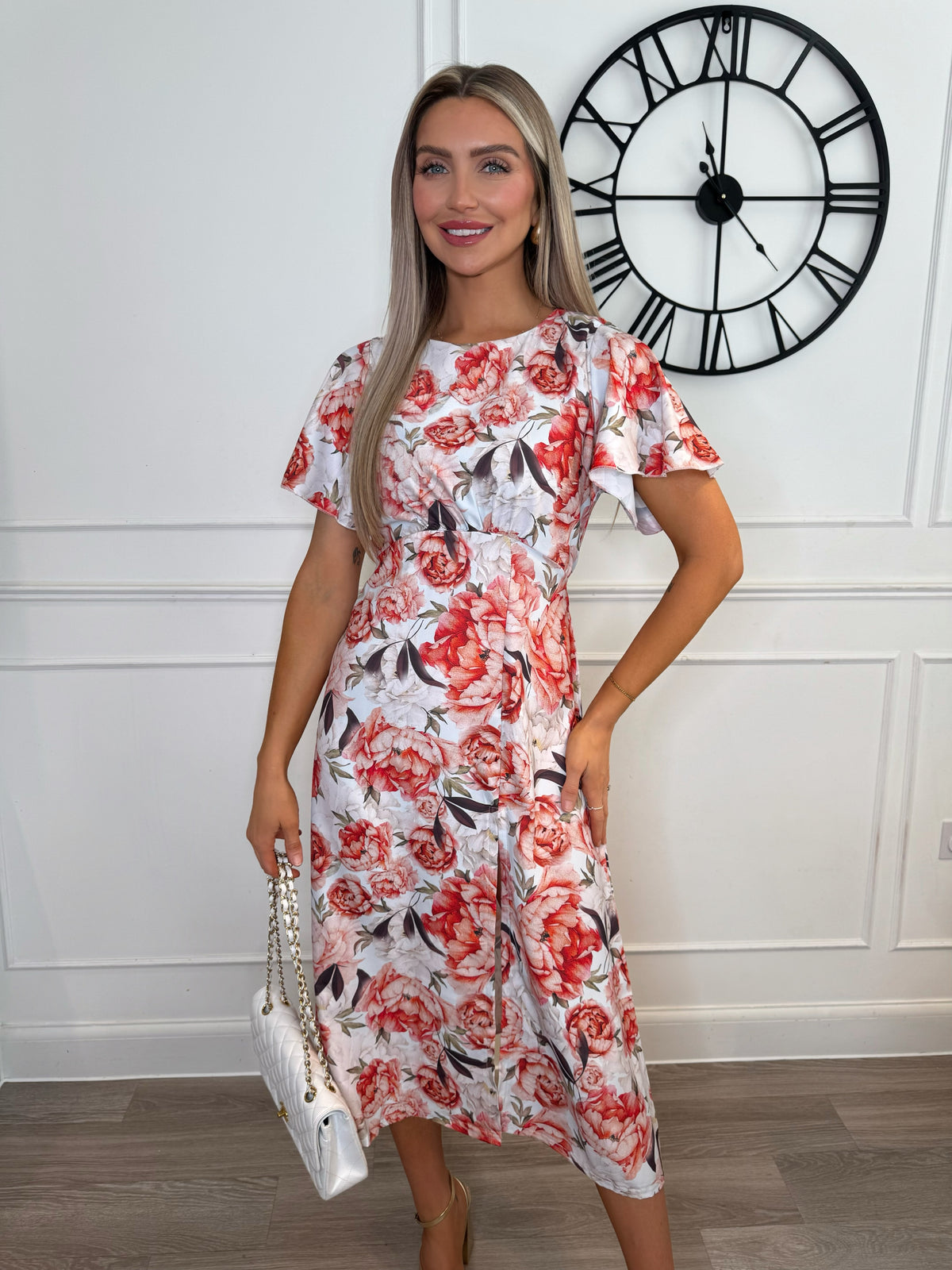Kinsley Ombre Marigold Floral Slit Dress