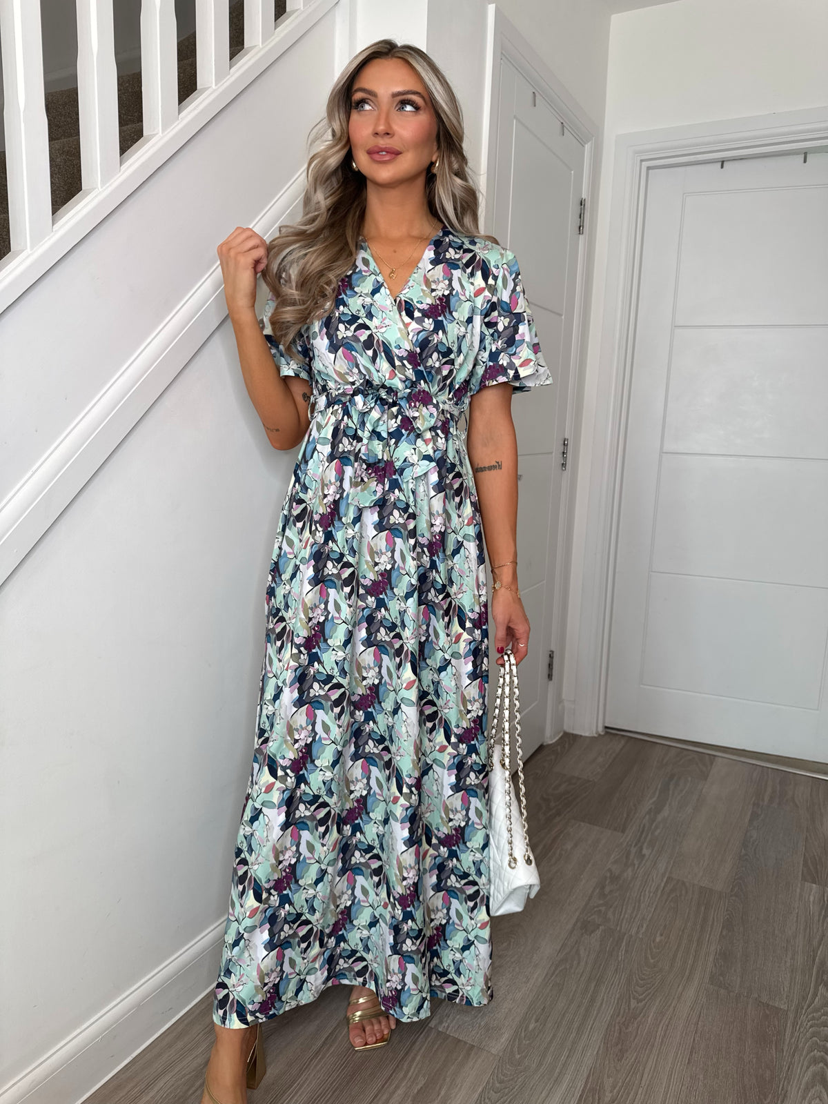 Blue Tropical Makayla Maxi Dress