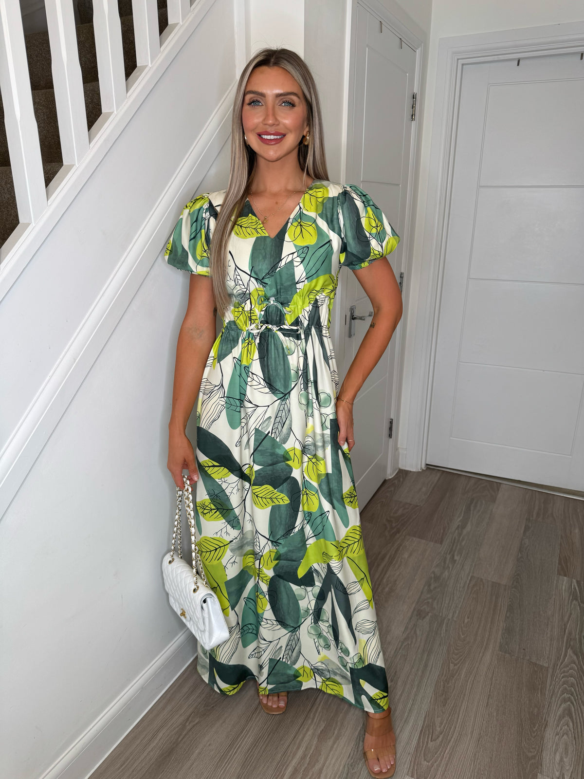 Alaska Floral V Neck Maxi Dress